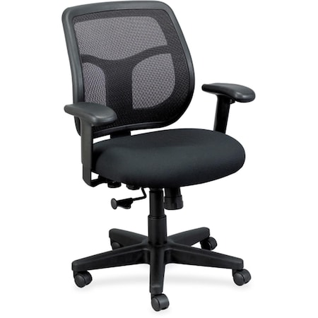 Rickis Rugs 26 x 2 x 36 in. Mesh Office Chair & Fabric Seat - Black RI524702